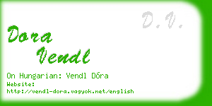 dora vendl business card