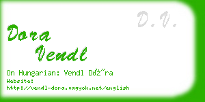 dora vendl business card